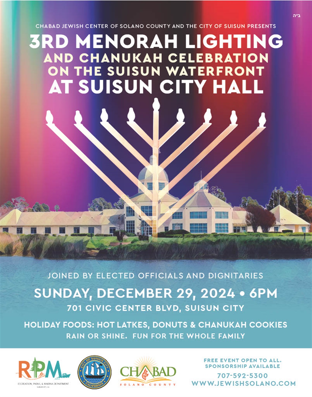 3rd Annual Menorah Lighting - Suisun City, CA