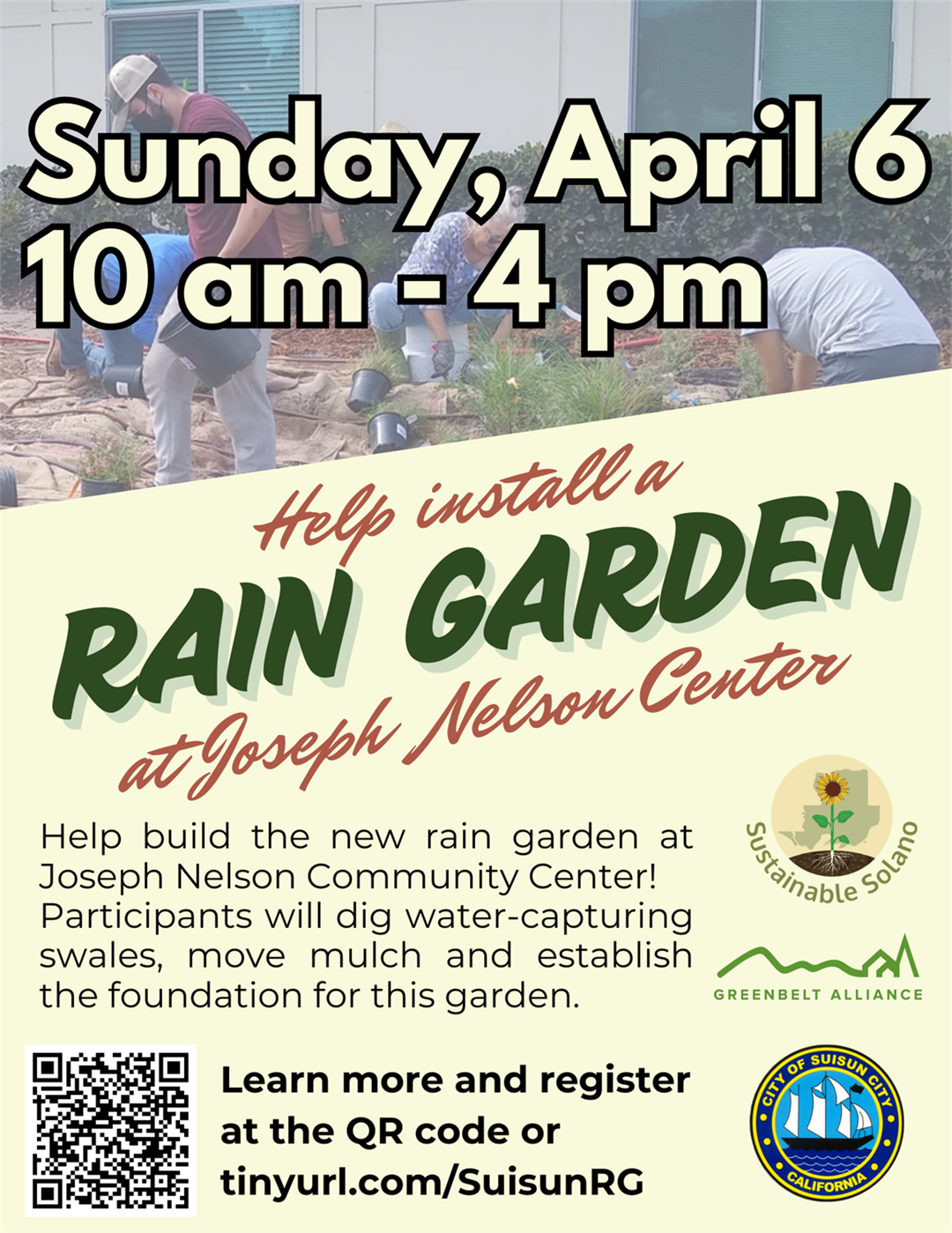 Rain Garden Community Build at Joseph Nelson Community Center - Suisun  City, CA