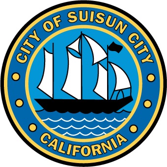 Suisun City Emblem with Sail Boat and Water